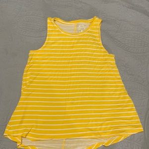 Yellow and white striped tank